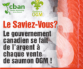 Le gouvernement du Canada reçoit des redevances de la vente de saumon OGM